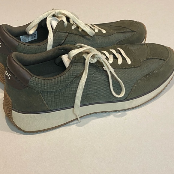 TOMS WYNDON NWOT Sneaker Jogger Waffle Green Rubber Bottom Mens Size 11.5 - Picture 13 of 16